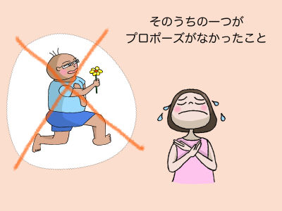 そのうちの一つがプロポーズがなかったこと