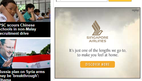 広告 - Singapore Airlines