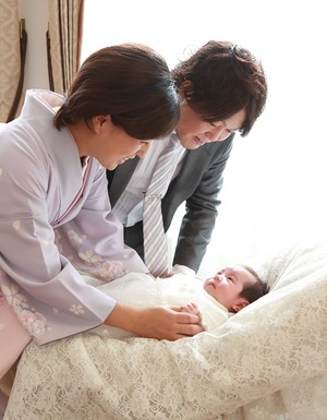 鎌倉お宮参りスタジオ家族写真