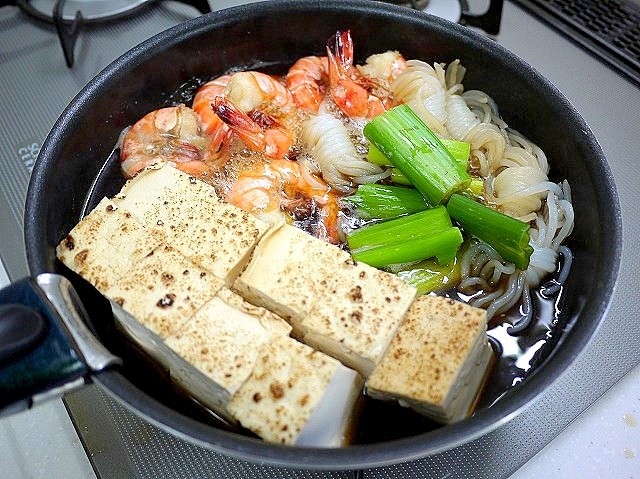 s-やっぱり器に盛ったほうが「海老のすき煮」5