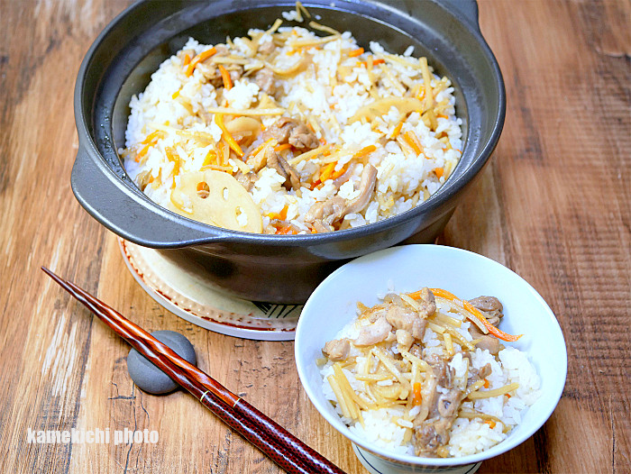 s鶏肉と根野菜の混ぜご飯1
