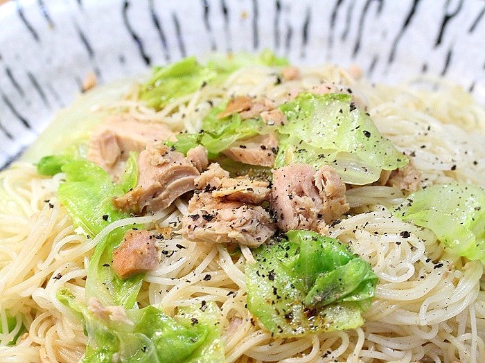 s-ツナとレタスの素麺炒め3