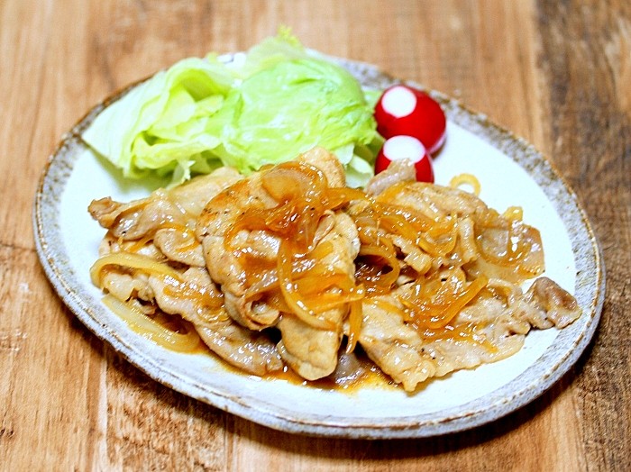 s-薄切り肉で豚の生姜焼き3