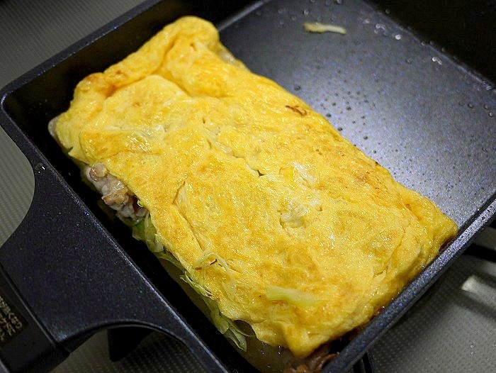 s-玉子焼き器でとんぺい焼き5