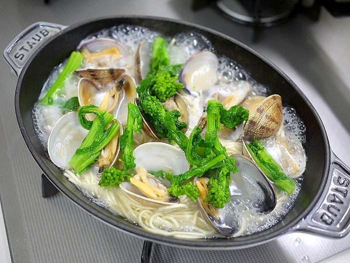 s-オーバルホットプレートでボンゴレラーメン8