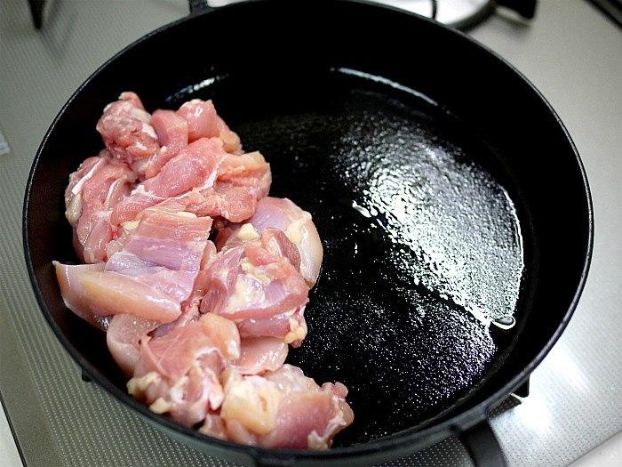 sスキレットで鶏肉のすき煮4