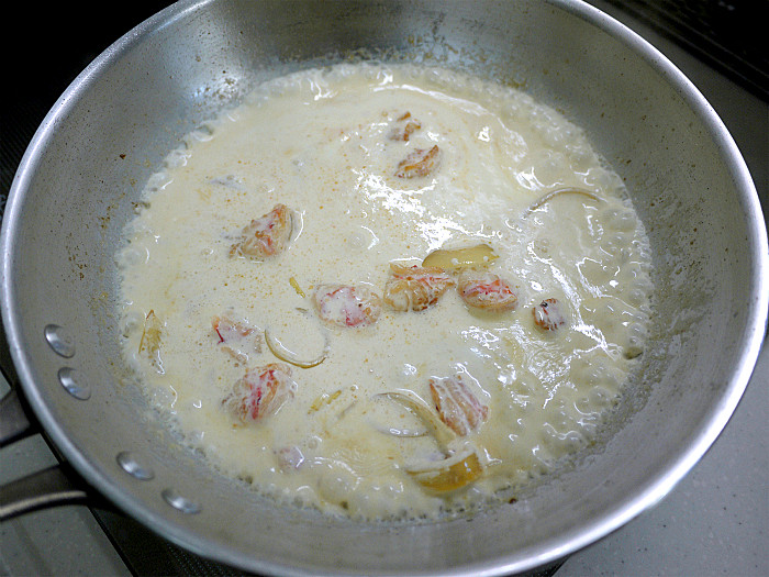 s海老のクリームパスタ9