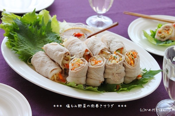 ブログ塩もみ野菜の肉巻サラダ(ヨリ)