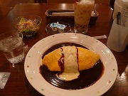 レディースランチ:ダブルチーズのデミグラスソースオムライス