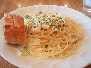 ベーコンと白菜のクリームパスタ