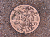 関宿のマンホール