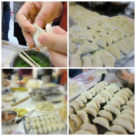 餃子包んで