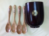 名入れした茶さじと湯呑
