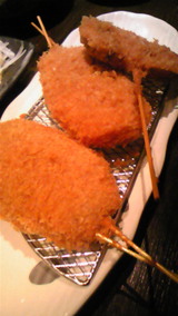コロッケとレンコンの串揚げ