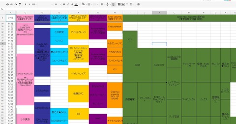 Tif13 ステージ 物販タイムテーブルgoogle Driveエクセル版公開 だいひょー 幹線空港blog