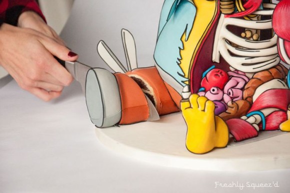 これは脱帽。ザ・シンプソンズのラルフ・ウィガムの人体解剖ケーキの作り方