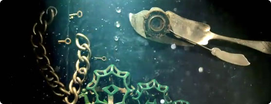 金属メタルな深海生物たちがうごめきだすストップアニメーション「The Deep - PES 」