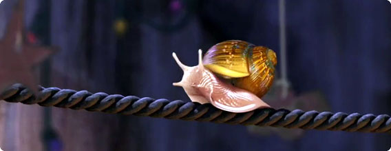 雨の降る日も楽しくなれる！カタツムリたちの大サーカス　美しい質感溢れるCGショートフィルム「Bave Circus」