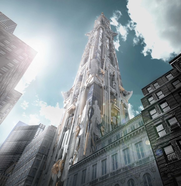 ゲームの世界と勘違いしてしまいそうな翼の生えた高層ビル構想がニューヨークに勃発