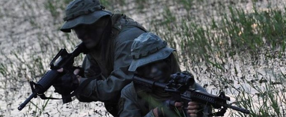 グルシア特殊警察部隊（国家警備隊）の訓練風景