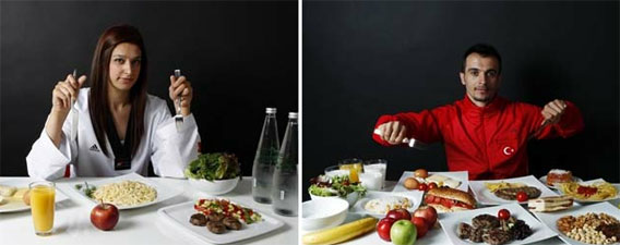 競技種目別、オリンピック選手の1日の食事メニューとカロリー（トルコ）