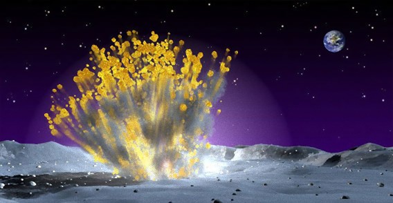 観測史上最大の月面爆発が観測されていた（NASA)