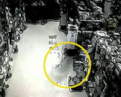 スーパーの店内に浮遊する黒い霊