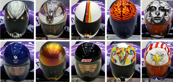 2014年ソチオリンピック、世界各国のスケルトン・ヘルメット図鑑