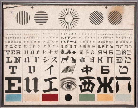 視力検査表の先駆けとなったあらゆる国籍の人々に対応した視力表（1907年）