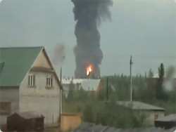 武器倉庫火災事故の驚くべきショックウェーブ映像（ロシア）