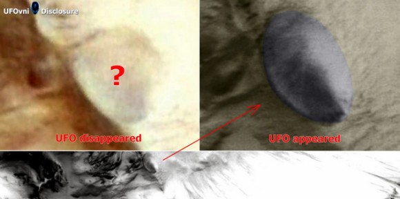 火星の赤道付近で発見された人工的な半円形の物体、その2年後に消失していることが判明。UFOが着陸して飛び立ったのか？