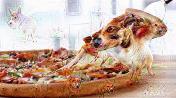 Googleは犬派？ディープドリーム+ピザーラ=悪夢の犬ピザ