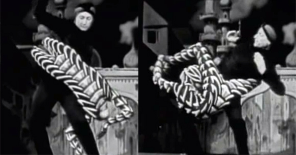 クネックネ！フランスの曲芸師の踊る「ヘビ女」がすごかった（1954年）