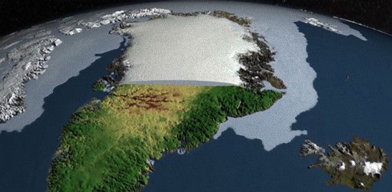 グリーンランドの氷の下にこれまで知られていなかった巨大な渓谷「メガキャニヨン」が存在していることが判明（各国共同研究）