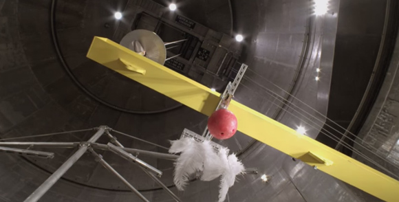 NASAの世界最大の真空室を使った重力実験、真空中にボウリングの球と羽毛を落下させたらどっちが先に落ちる？