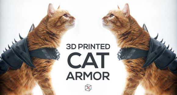猫用甲冑が3Dプリンターで作れる！3Dデータが無料でダウンロード配信中