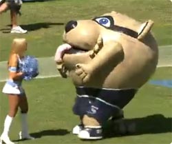 人間を食う、恐怖の球場マスコット