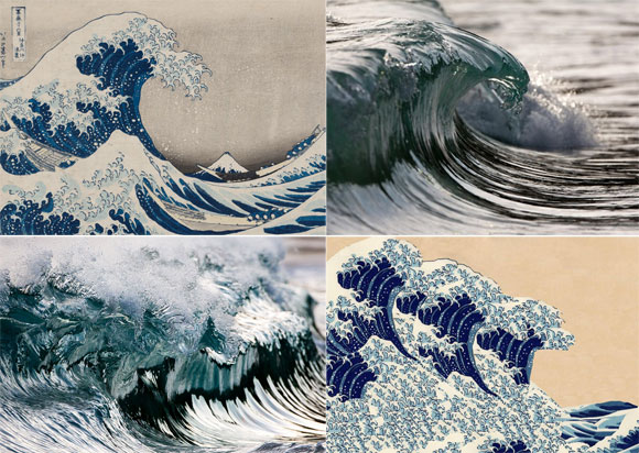 葛飾北斎が描いた波は、ハイスピードカメラでとらえた波と酷似していた。