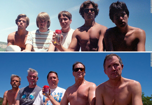 高校時代からの仲良し5人組が5年おきに35年間、同じポーズで写真を撮り続けた（アメリカ）