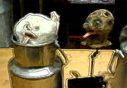 世にも奇妙な1950年代に作られたミルク缶に入った猫のおもちゃ