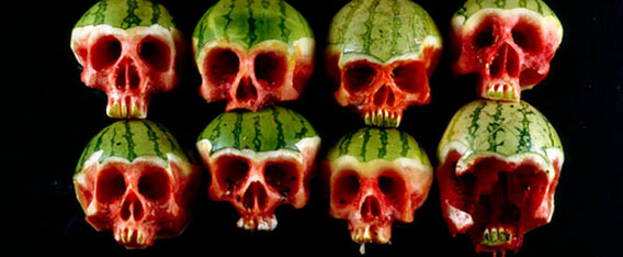 ヘルシー＆フルーティー？野菜と果物で頭蓋骨
