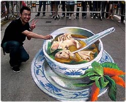 飛び出す床に描いた絵、脅威の３Dペイント特集