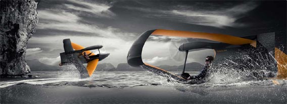 翼のついた１人乗り超軽量ジェットスキー「フライナノ」、いよいよ今夏発売へ