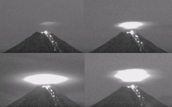 一度消えてまた現れたメキシコ、コリマ火山に現れた巨大なプラズマ。UFOを隠蔽していたのか？