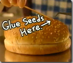 テレビコマーシャルのハンバーガーをおいしそうに見せるための裏技