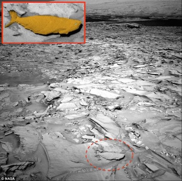マーズのジョーズ！？火星でサメのような形をした地形が発見される