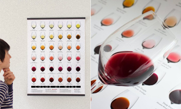 ワインの繊細なる色の違いが一目でわかる「ワイン・カラーチャート」