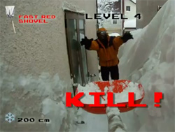 毎日の雪かきが苦痛すぎるから、ゲームっぽくプレイしてみた。