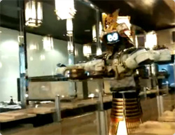 タイの飲食店で働くヒューマノイド型「サムライロボット」が大人気