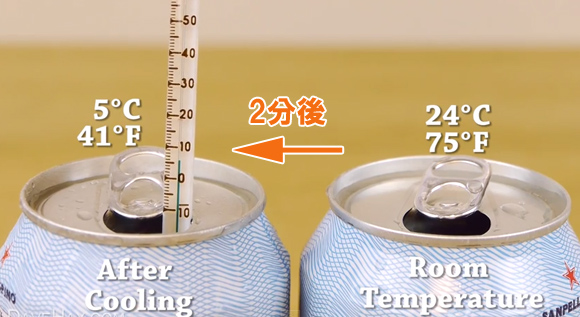 熱力学第二法則を使って缶ジュースをわずか2分でキンキンに冷やす方法